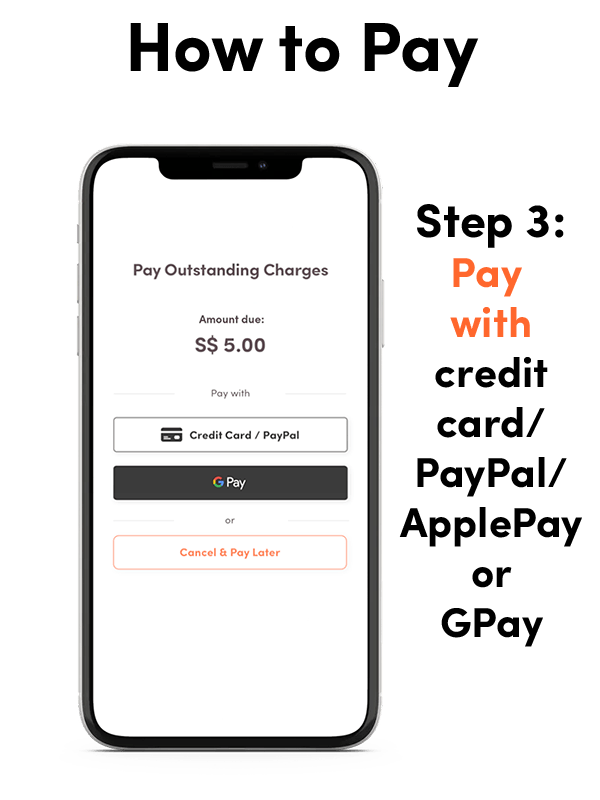 A screenshot of the updated NLB Mobile app (Feb 2021 release), showing how to pay fees and fines - step 3.